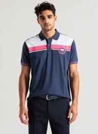 Polo coupe droite manches courtes bleu CAMBERABERO homme