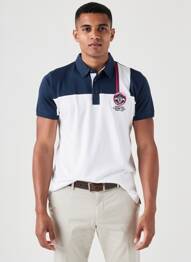 Polo tissage jersey manches courtes blanc CAMBERABERO homme