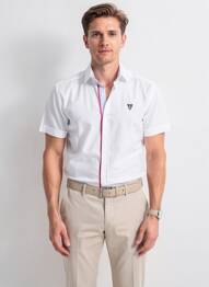 Chemise manches courtes coupe droite blanc CAMBERABERO homme