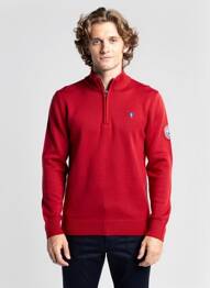 Pull stretch manches longues rouge CAMBERABERO homme