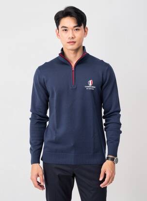 Pull maille tricot manches longues bleu CAMBERABERO homme