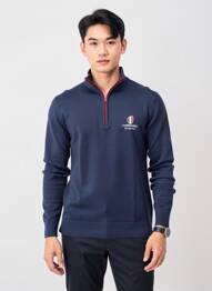 Pull col camionneur manches longues bleu CAMBERABERO homme