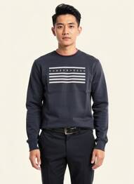 Sweat-shirt stretch manches longues bleu CAMBERABERO homme
