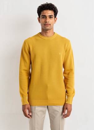 Pull stretch manches longues jaune CAMBERABERO homme