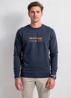 Sweat-shirt stretch manches longues bleu CAMBERABERO homme