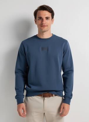Sweat-shirt stretch manches longues bleu CAMBERABERO homme