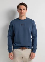Sweat-shirt stretch manches longues bleu CAMBERABERO homme