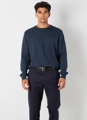 Pull stretch manches longues bleu CAMBERABERO homme