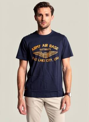 T-shirt coupe cintrée manches courtes bleu DAYTONA homme