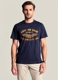 T-shirt coupe cintrée manches courtes bleu DAYTONA homme