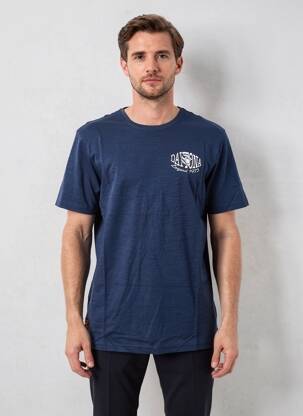T-shirt stretch manches courtes bleu DAYTONA homme