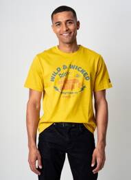 T-shirt coupe droite manches courtes jaune DAYTONA homme