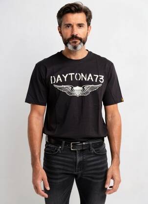 T-shirt coupe cintrée manches courtes noir DAYTONA homme