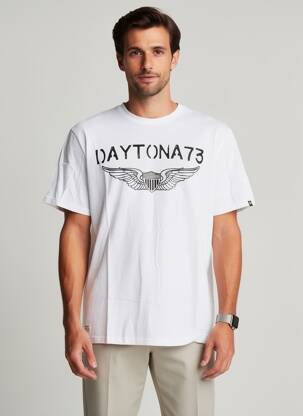 T-shirt stretch manches courtes blanc DAYTONA homme
