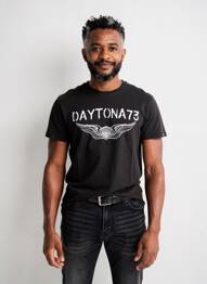 T-shirt stretch manches courtes noir DAYTONA homme