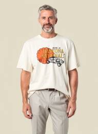 T-shirt stretch manches courtes beige DAYTONA homme