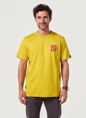 T-shirt stretch manches courtes jaune DAYTONA homme