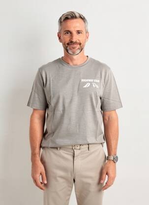 T-shirt tissage chiné manches courtes gris DAYTONA homme