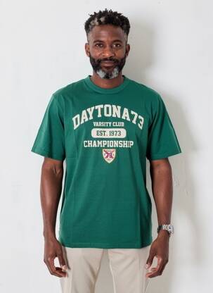 T-shirt coupe droite manches courtes vert DAYTONA homme