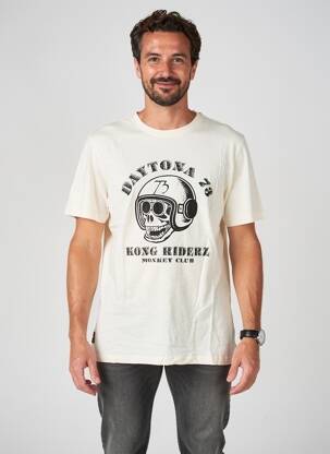T-shirt stretch manches courtes beige DAYTONA homme