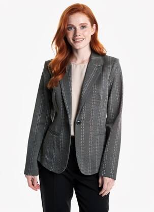 Blazer poches gris ICHI femme