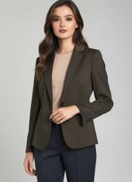 Blazer poches marron ICHI femme