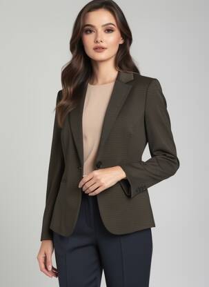 Blazer poches marron ICHI femme