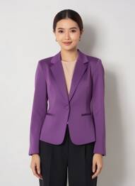 Blazer poches violet ICHI femme