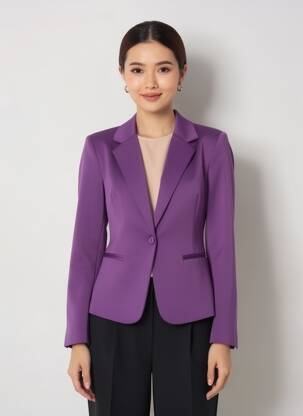 Blazer poches violet ICHI femme