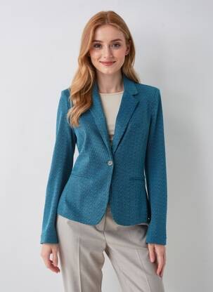 Blazer poches bleu ICHI femme