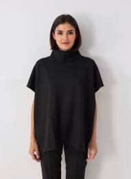 Pull tunique stretch manches 3/4 noir B.YOUNG femme