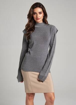 Top stretch manches longues argent B.YOUNG femme