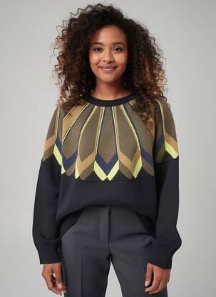 Pull stretch manches longues noir LILI SIDONIO femme