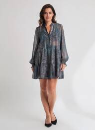 Robe courte manches longues manches longues vert MOLLY BRACKEN femme