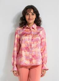 Chemisier imprimé fantaisie manches longues rose MOLLY BRACKEN femme