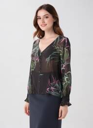 Blouse manches longues manches longues noir LES P'TITES BOMBES femme