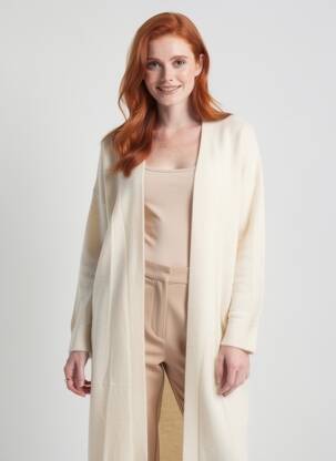 Gilet manches longues stretch beige GRACE & MILA femme