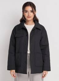 Doudoune poches sans capuche noir GRACE & MILA femme