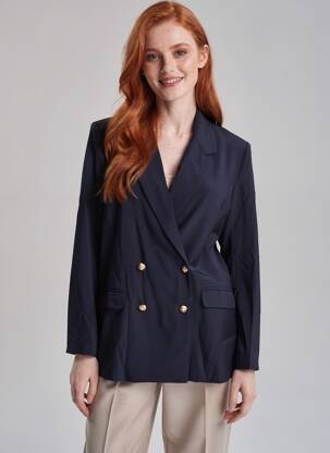 Blazer poches bleu GRACE & MILA femme