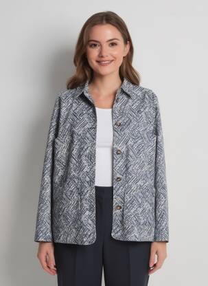 Veste casual coupe droite bleu LA PETITE ETOILE femme
