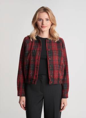 Veste casual finition intérieure doublée rouge LILI SIDONIO femme