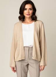 Gilet manches longues resserrée sur le bas beige MOLLY BRACKEN femme