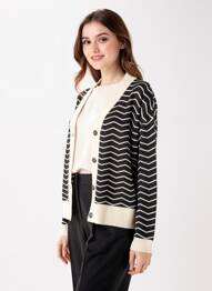 Gilet manches longues resserrée sur le bas noir B.YOUNG femme