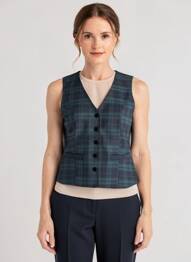 Gilet sans manche doublure bleu MOLLY BRACKEN femme