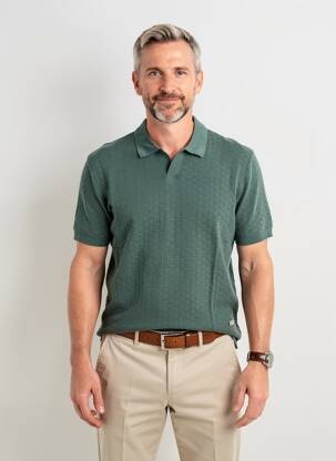 Polo coupe droite manches courtes vert MAUVAIS homme