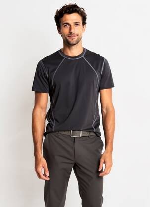 T-shirt coupe cintrée manches courtes noir ASOS homme
