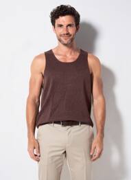 Débardeur coupe droite sans manche marron H&M homme