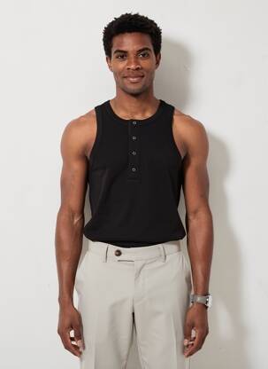 Débardeur coupe cintrée sans manche noir H&M homme
