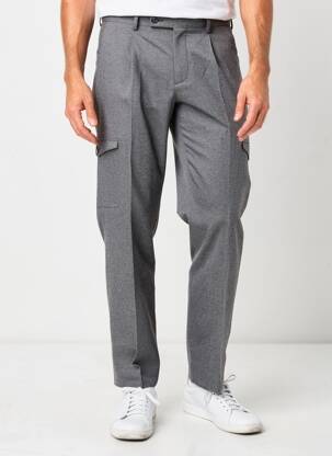 Pantalon droit tissage chiné taille normale gris BOGGI MILANO homme