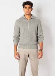 Pull col camionneur manches longues gris SAISON 1865 homme